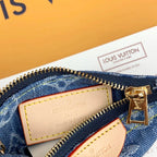 Luxury  Monogram Coin Pouch – Stylish & Compact Keychain Wallet