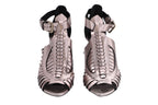 Women's Proenza Schouler Cage Heels in Silver Patent Leather