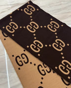 Cozy Double-Sided Knitted Monogram Scarf – Winter Luxury Essential