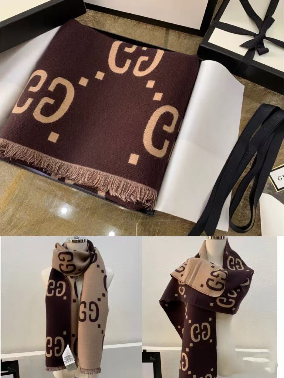 Cozy Double-Sided Knitted Monogram Scarf – Winter Luxury Essential