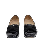 Women's Salvatore Ferragamo Drusilla Bow Loafers in Black Patent Leather