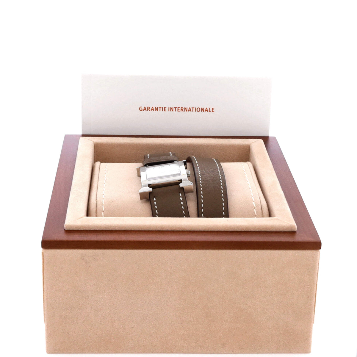 Heure H Double Tour Quartz Watch Stainless Steel and Leather 21