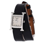 Heure H Double Tour Quartz Watch Stainless Steel and Leather 21