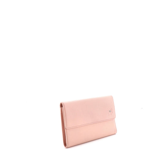 Camellia CC Flap Wallet Leather