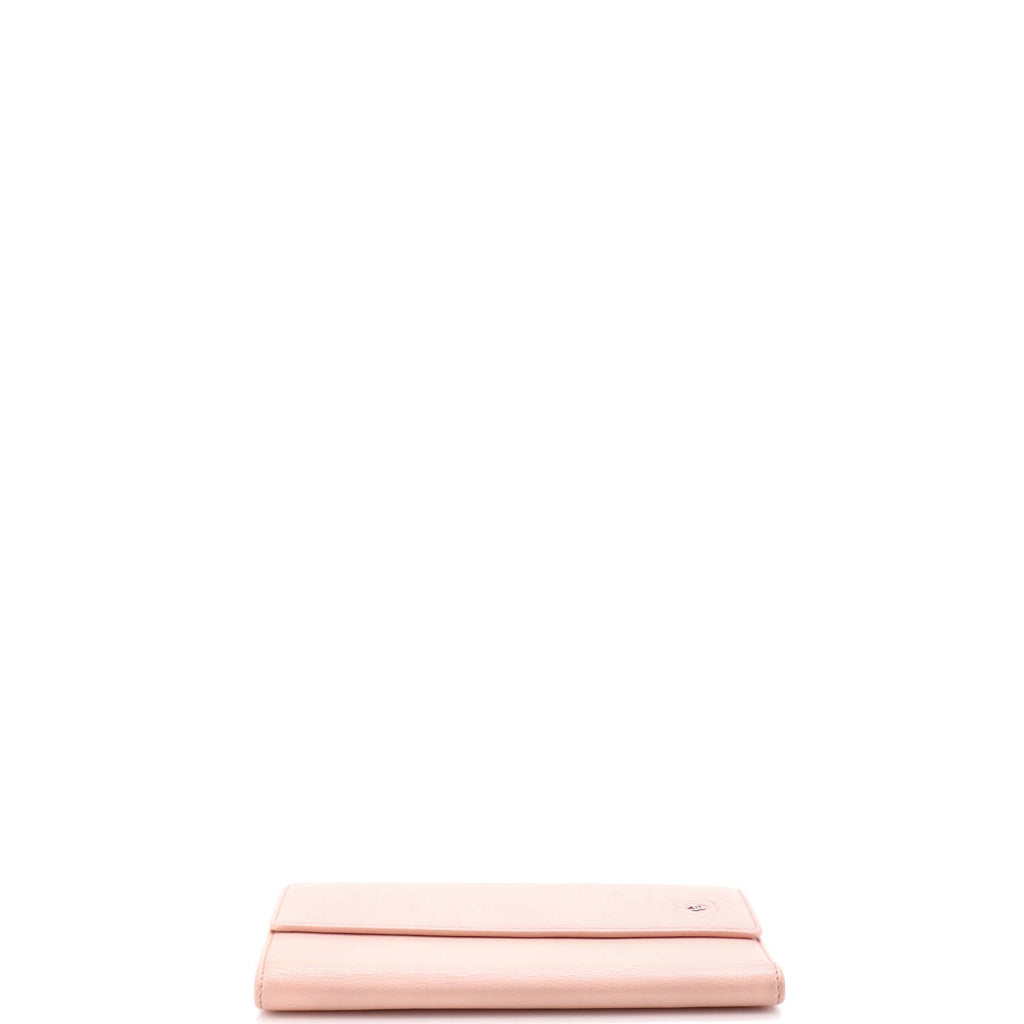 Camellia CC Flap Wallet Leather