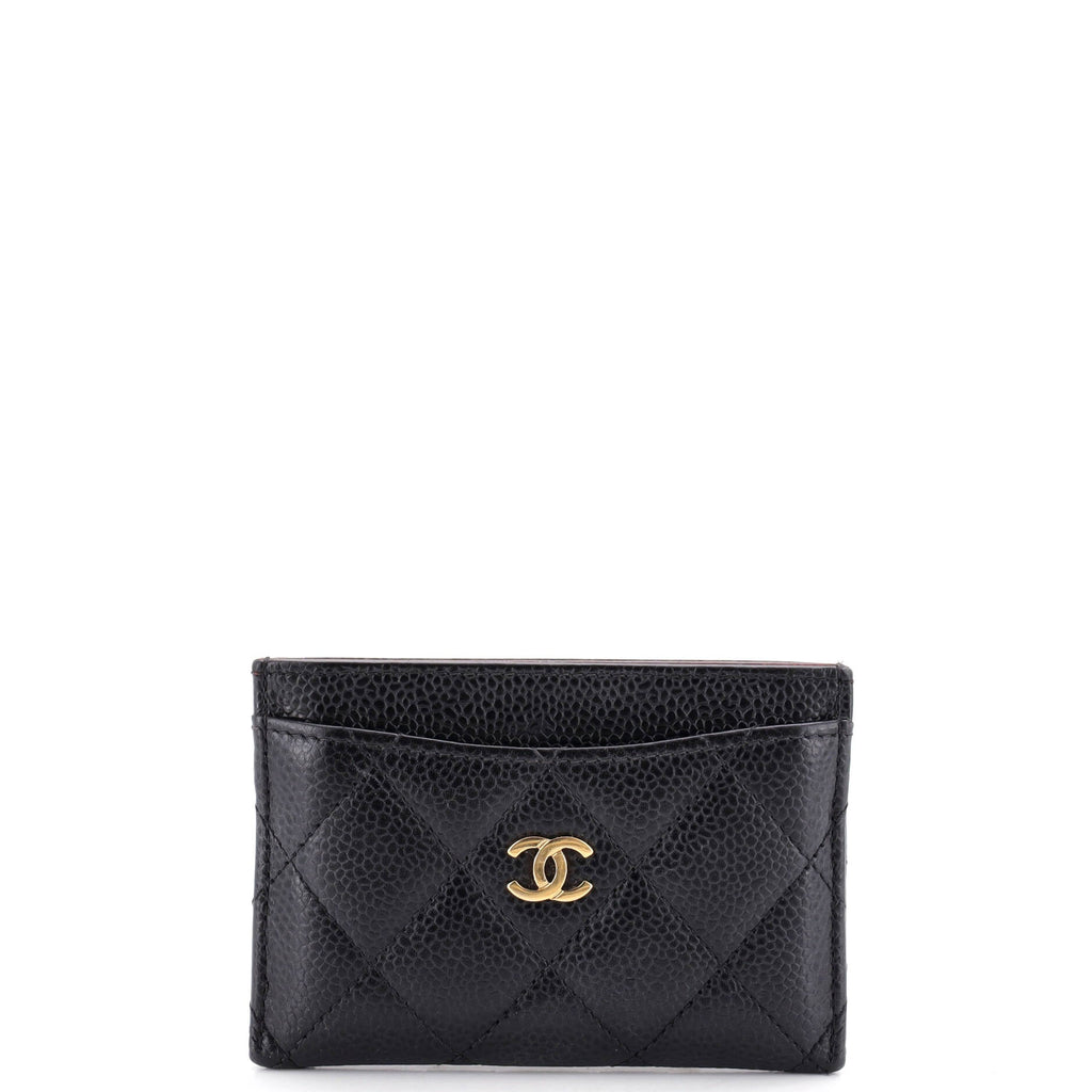 Classic Card Holder Quilted Caviar