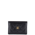 Classic Card Holder Quilted Caviar