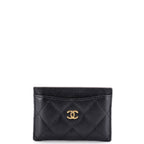 Classic Card Holder Quilted Caviar