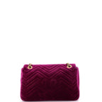 GG Marmont Flap Bag Embroidered Matelasse Velvet Medium