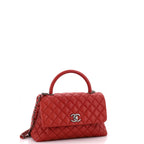 Coco Top Handle Bag Quilted Caviar Small