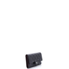 CC Gusset Classic Flap Wallet Quilted Lambskin Long