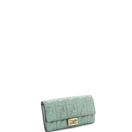 Baguette Continental Wallet Zucca Embossed Leather