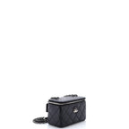 Ombre Classic Vanity Case with Chain Quilted Lambskin Small