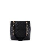 Petite Shopping Tote Quilted Caviar