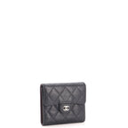 CC Compact Classic Flap Wallet Quilted Caviar