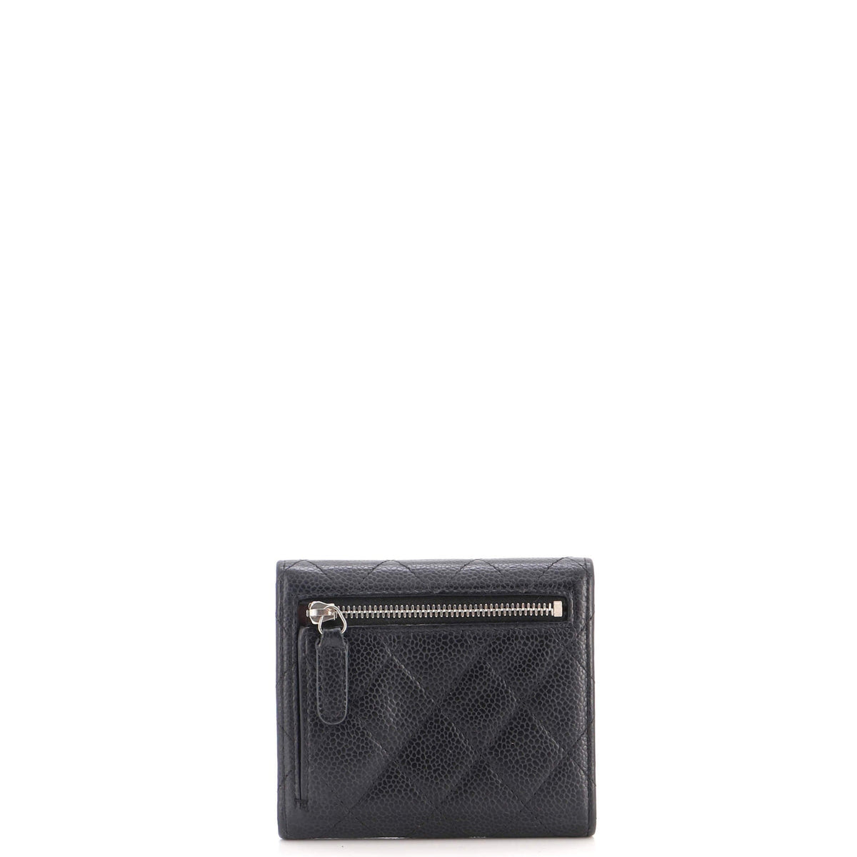 CC Compact Classic Flap Wallet Quilted Caviar
