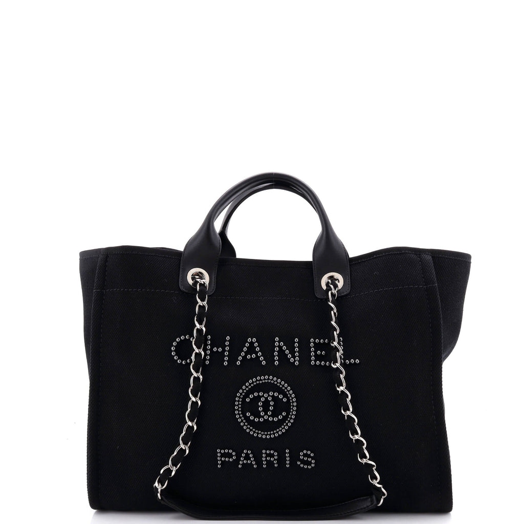 Deauville Tote Pearl Embellished Canvas Medium