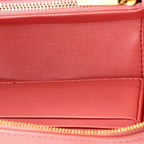 CC Chain Handle Zip Around Vanity Case with Chain Quilted Lambskin Small