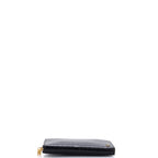 Tiny Classic Monogram Zip Around Wallet Crocodile Embossed Leather Long