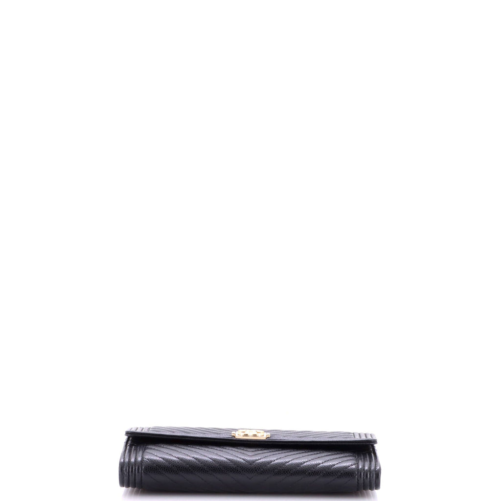 Boy Flap Wallet Chevron Caviar Long
