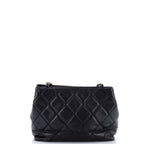 Vintage Front Pocket Shoulder Bag Quilted Lambskin Large