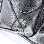 Vintage Front Pocket Shoulder Bag Quilted Lambskin Large
