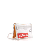 Double Flat Messenger Bag Limited Edition Logo Story Monogram Canvas and Denim