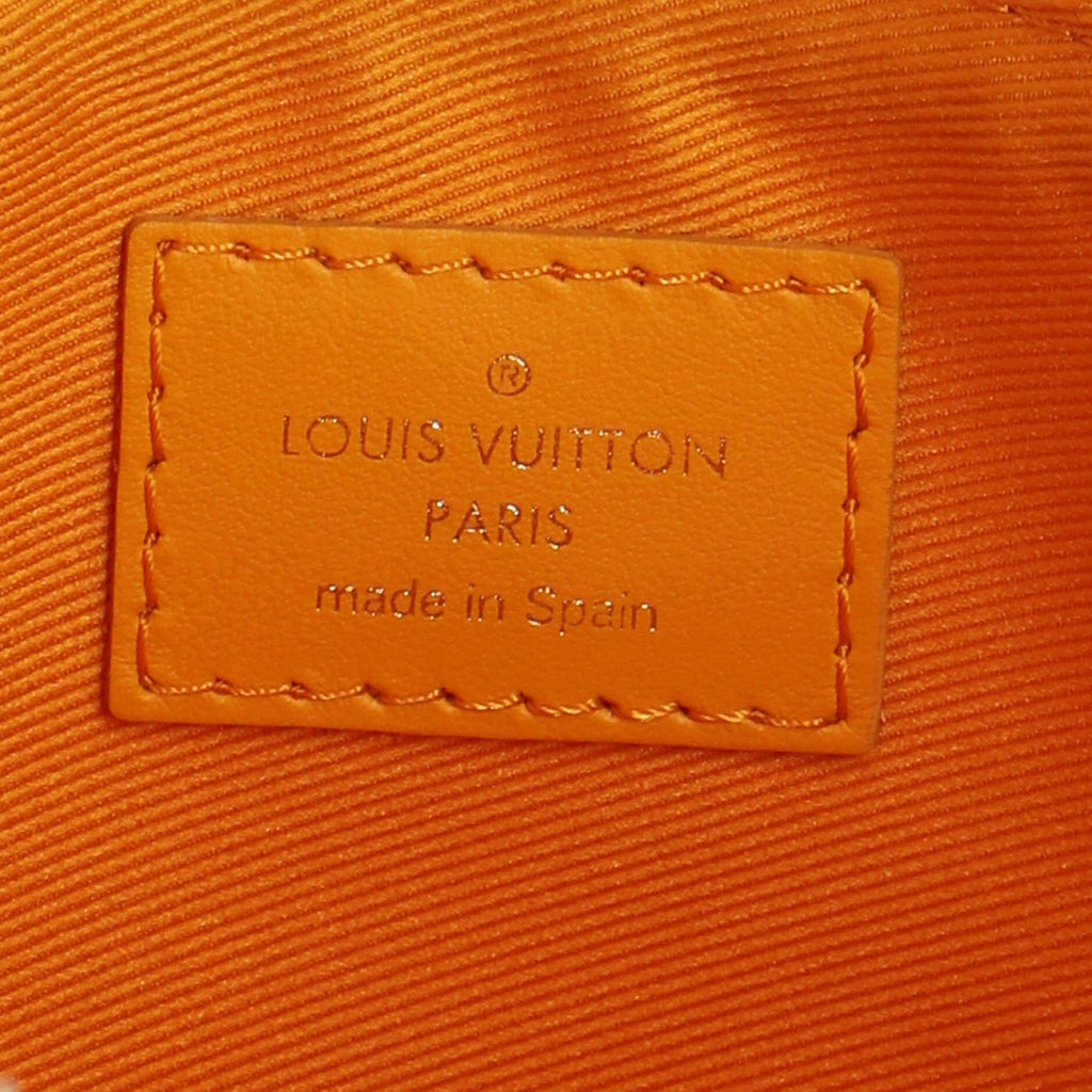 Double Flat Messenger Bag Limited Edition Logo Story Monogram Canvas and Denim