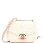 Thread Around Flap Bag Quilted Caviar Medium