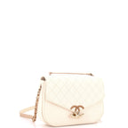Thread Around Flap Bag Quilted Caviar Medium