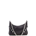 Voyou Party Shoulder Bag Satin with Leather Mini