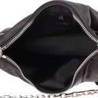 Voyou Party Shoulder Bag Satin with Leather Mini