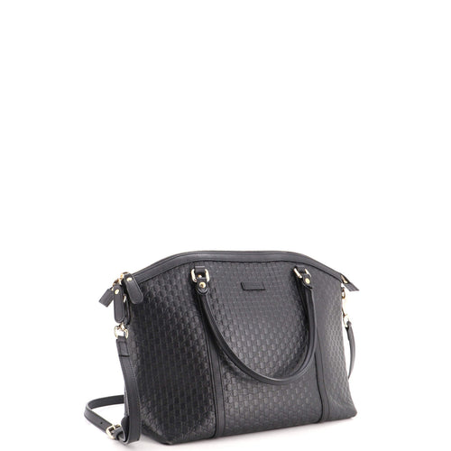 Britt Convertible Dome Satchel Microguccissima Leather Medium