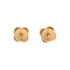 Sweet Alhambra Stud Earrings 18K Yellow Gold and Onyx