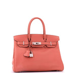 Birkin Handbag Blush Swift with Palladium Hardware 30