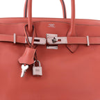 Birkin Handbag Blush Swift with Palladium Hardware 30