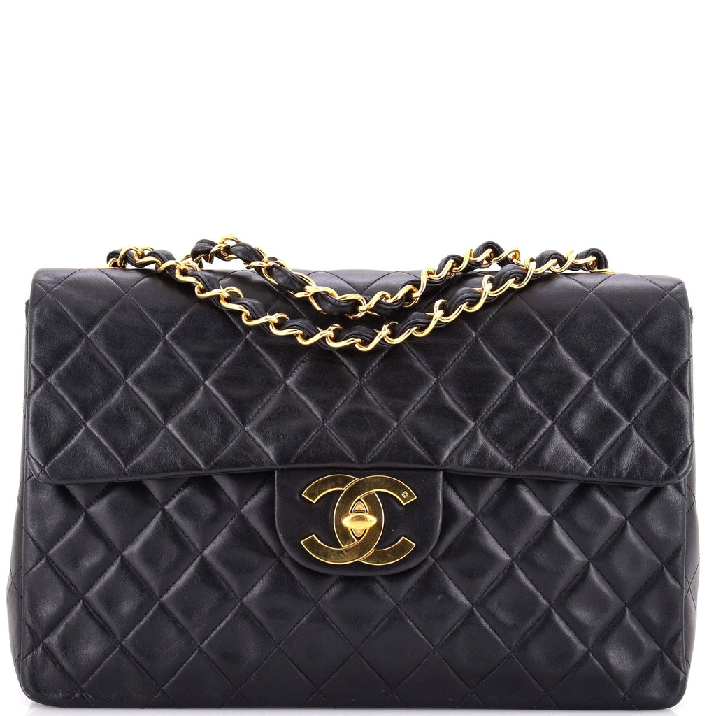 Vintage Classic Single Flap Bag Quilted Lambskin Maxi