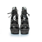 Women's Saint Laurent, Suede lace up tribute 16 pumps