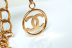 Chanel, gold plated metal 93 belt - necklace with cc logo