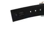 Chanel, vintage black leather logo belt
