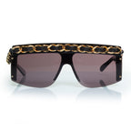 Chanel, vintage black chain sunglasses