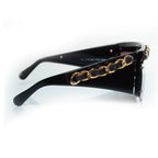 Chanel, vintage black chain sunglasses