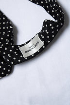 Saint Laurent, skinny black dotted silk scarf