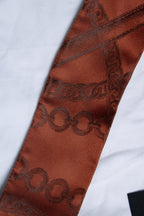 Burberry, orange tie scarf