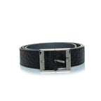 Burberry, B embossed leather belt in black