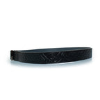 Burberry, B embossed leather belt in black
