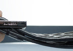 Burberry, B embossed leather belt in black