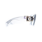 Versace, transparent shield medusa sunglasses