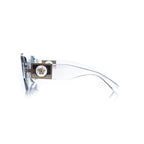 Versace, transparent shield medusa sunglasses