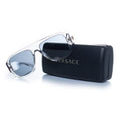 Versace, transparent shield medusa sunglasses